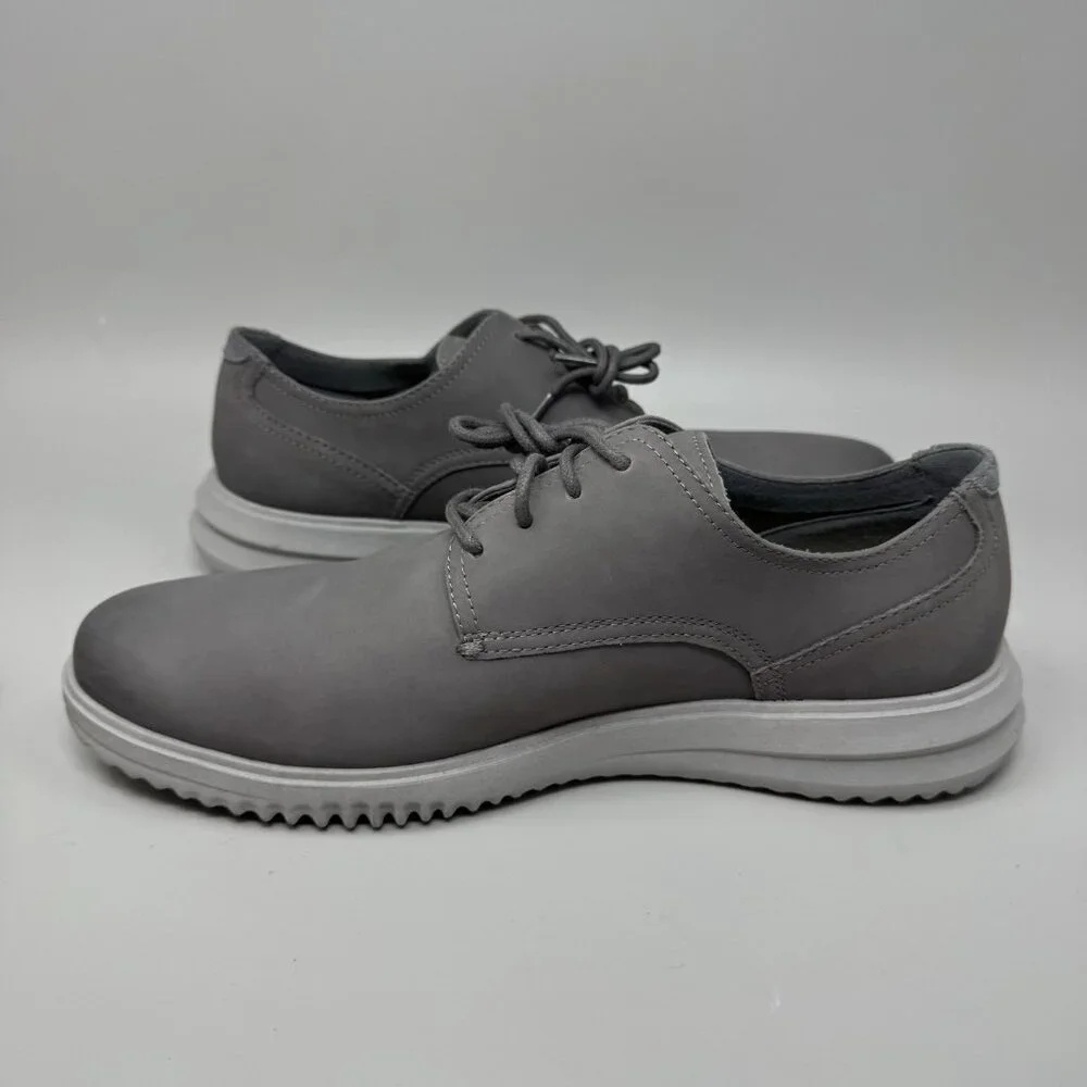 Cole Haan Grand+ Plain Toe  Nubuck Gray Casual Dress Shoes Mens 10.5